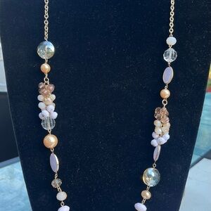 Massini Gold Tone and Beaded Statement Necklace